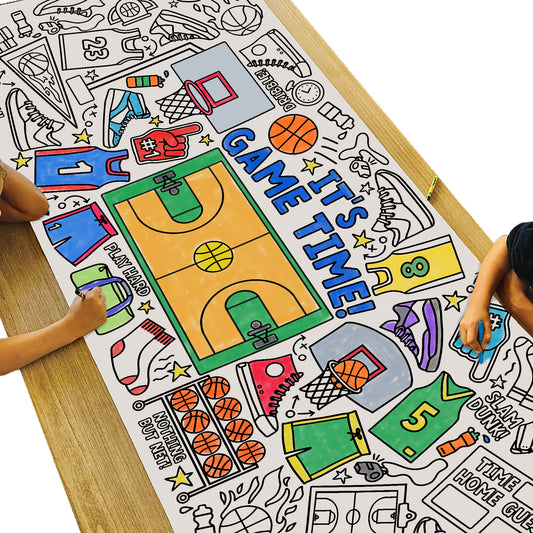 GIANT Basketball Coloring Poster
