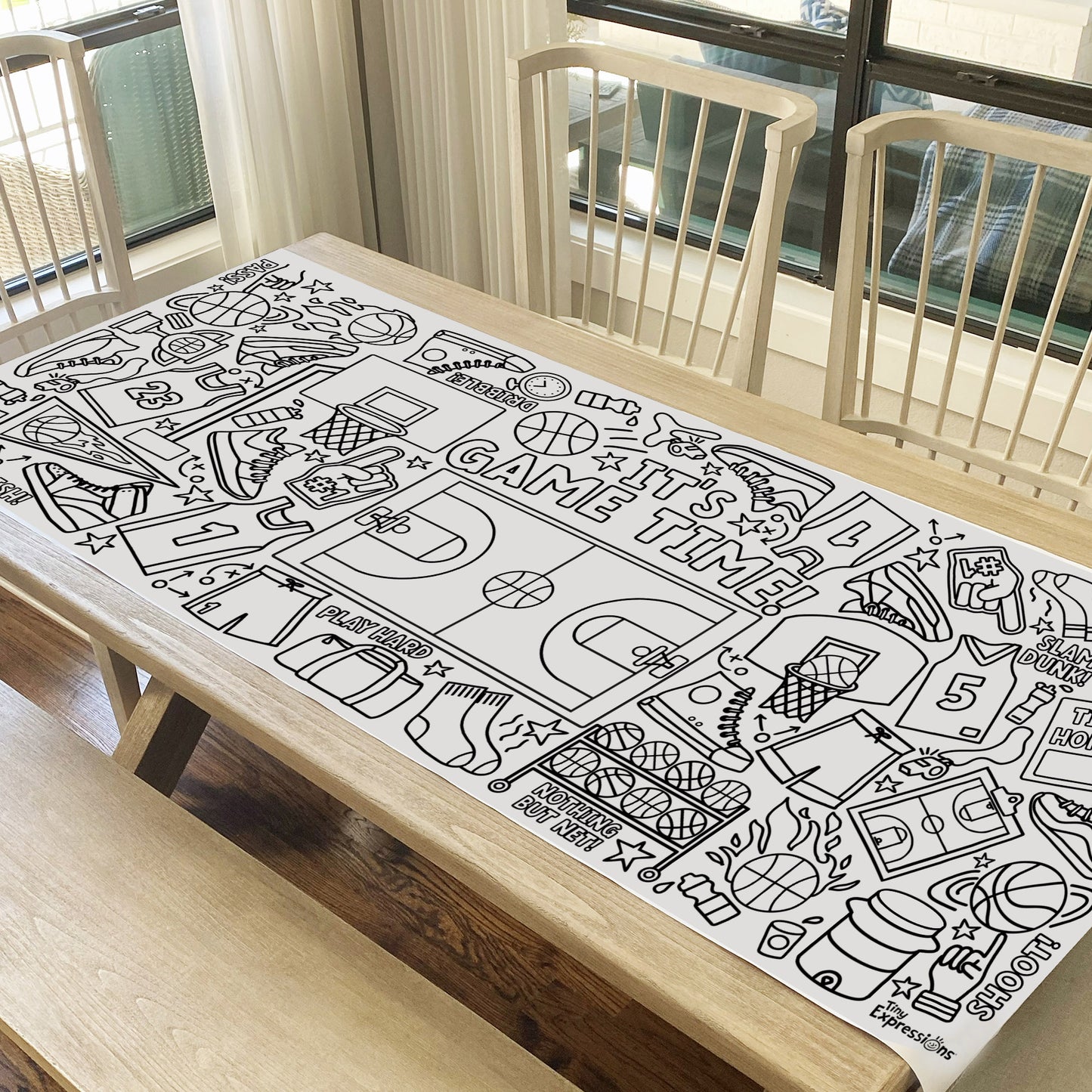 GIANT Basketball Coloring Poster