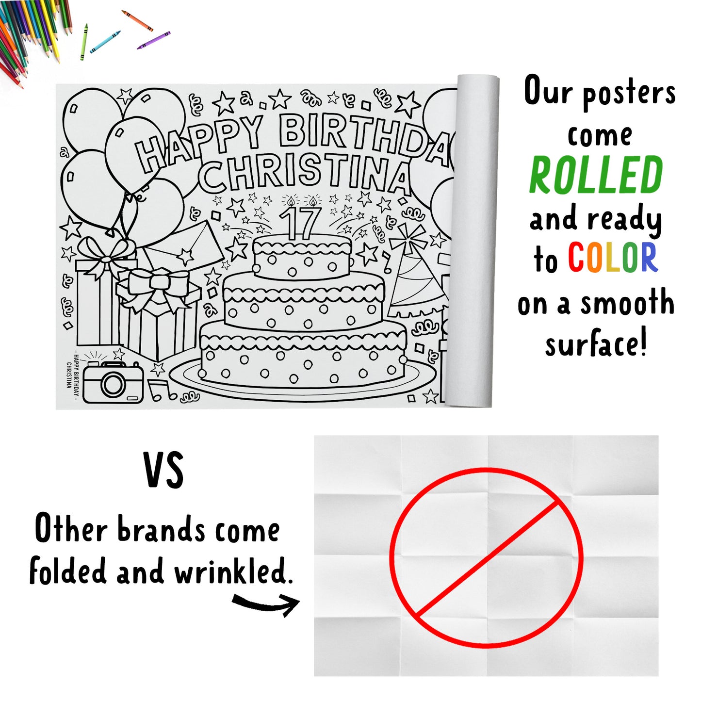 Personalized Birthday Coloring Poster