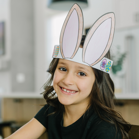 Easter Bunny Coloring Crowns (12 Crowns)