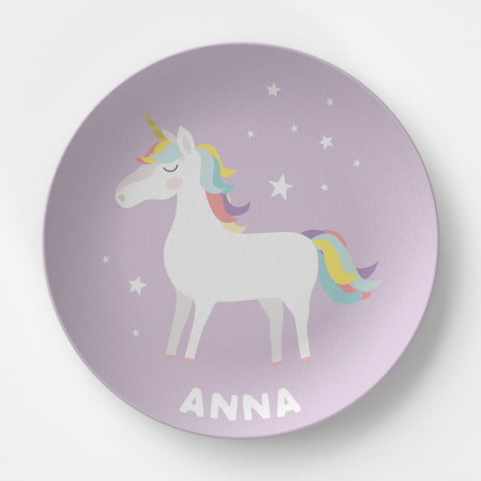 Personalized Unicorn Wish Plate