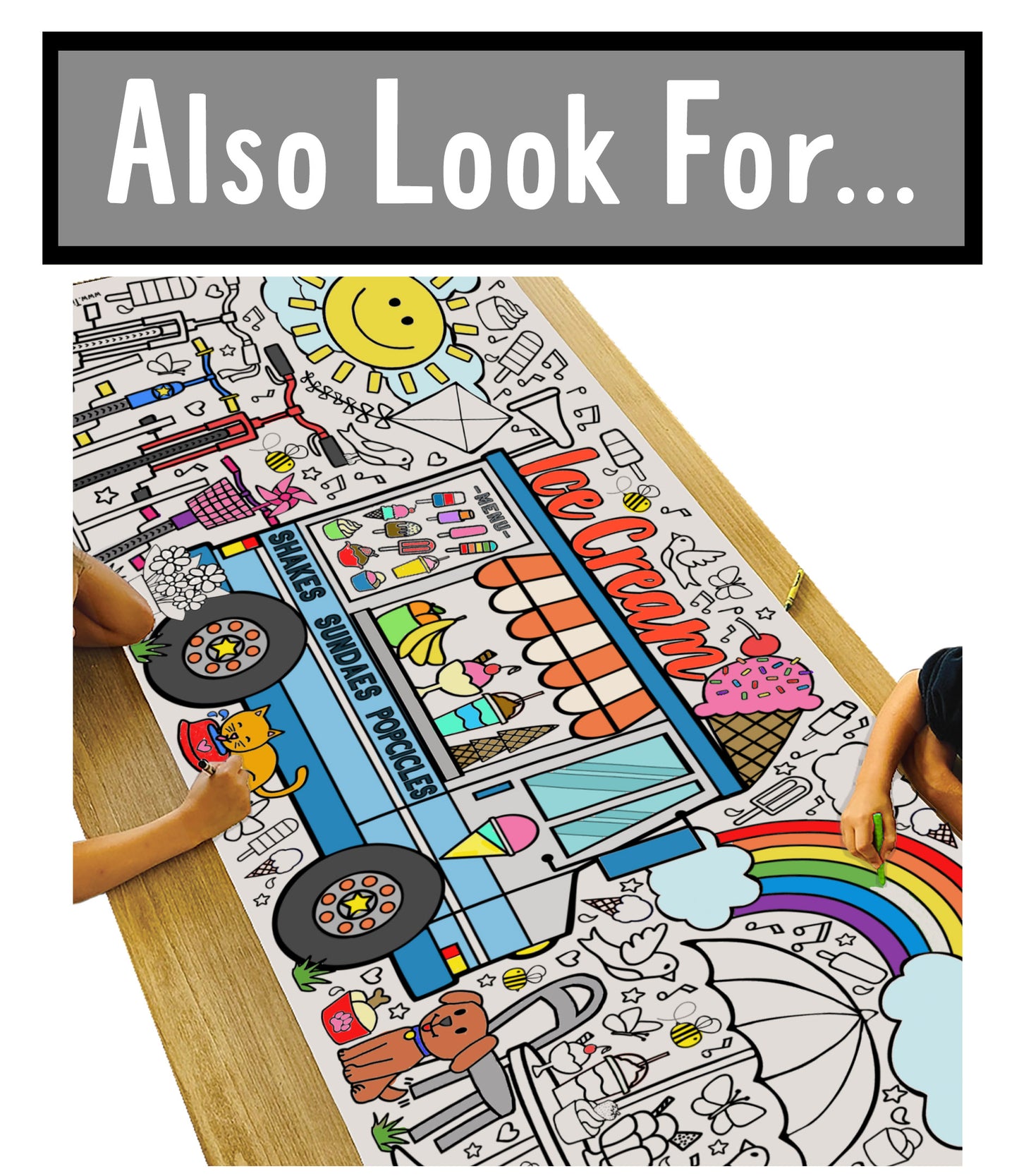 Giant Personalized Farm Animals Coloring Banner
