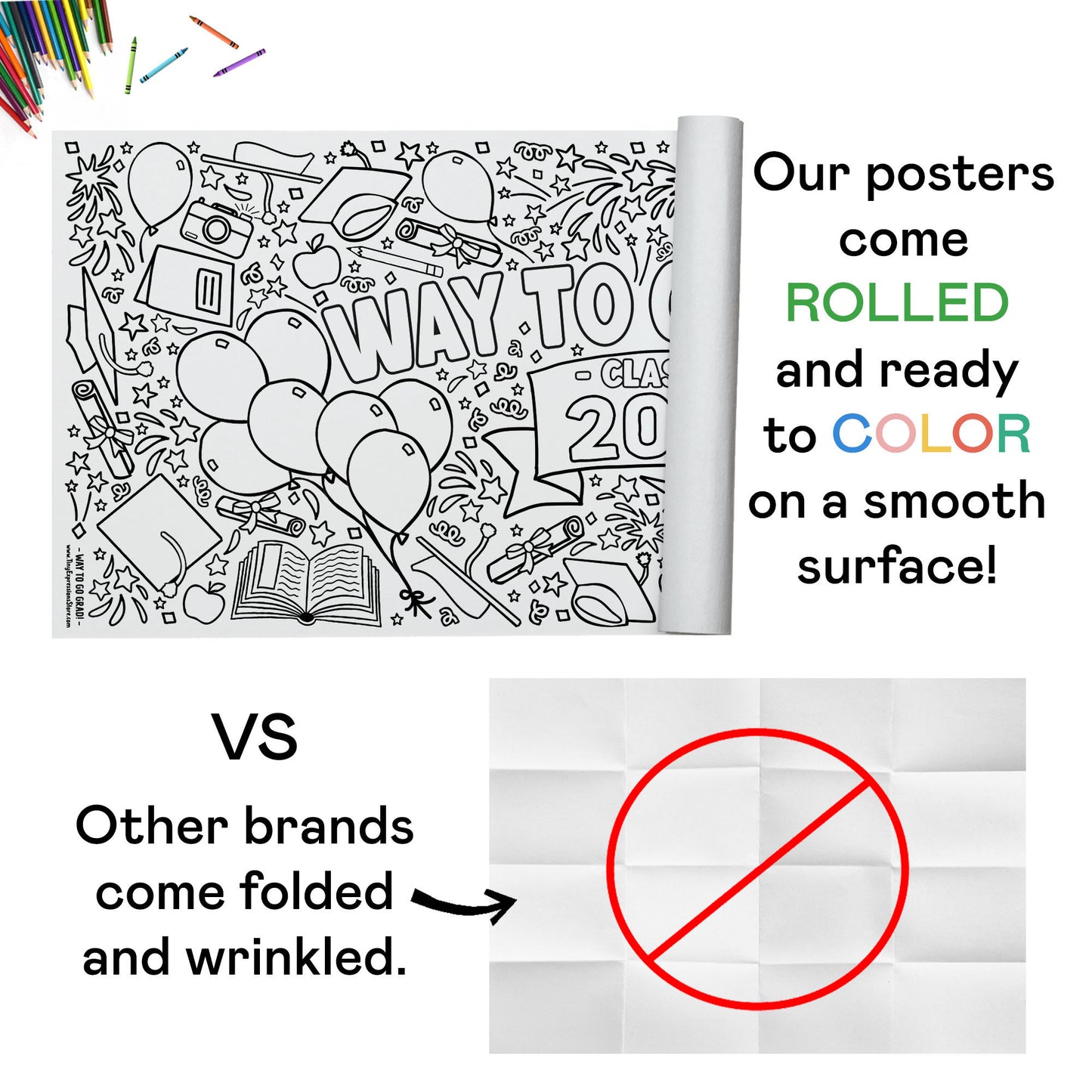 Giant Graduation Coloring Banner