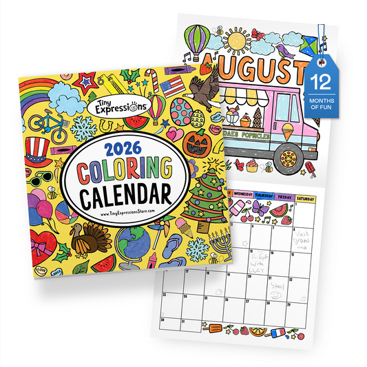 2026 Coloring Calendar for Kids