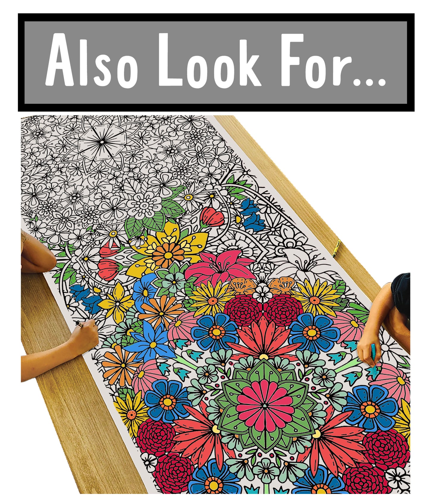 Giant Let's Partea Coloring Banner