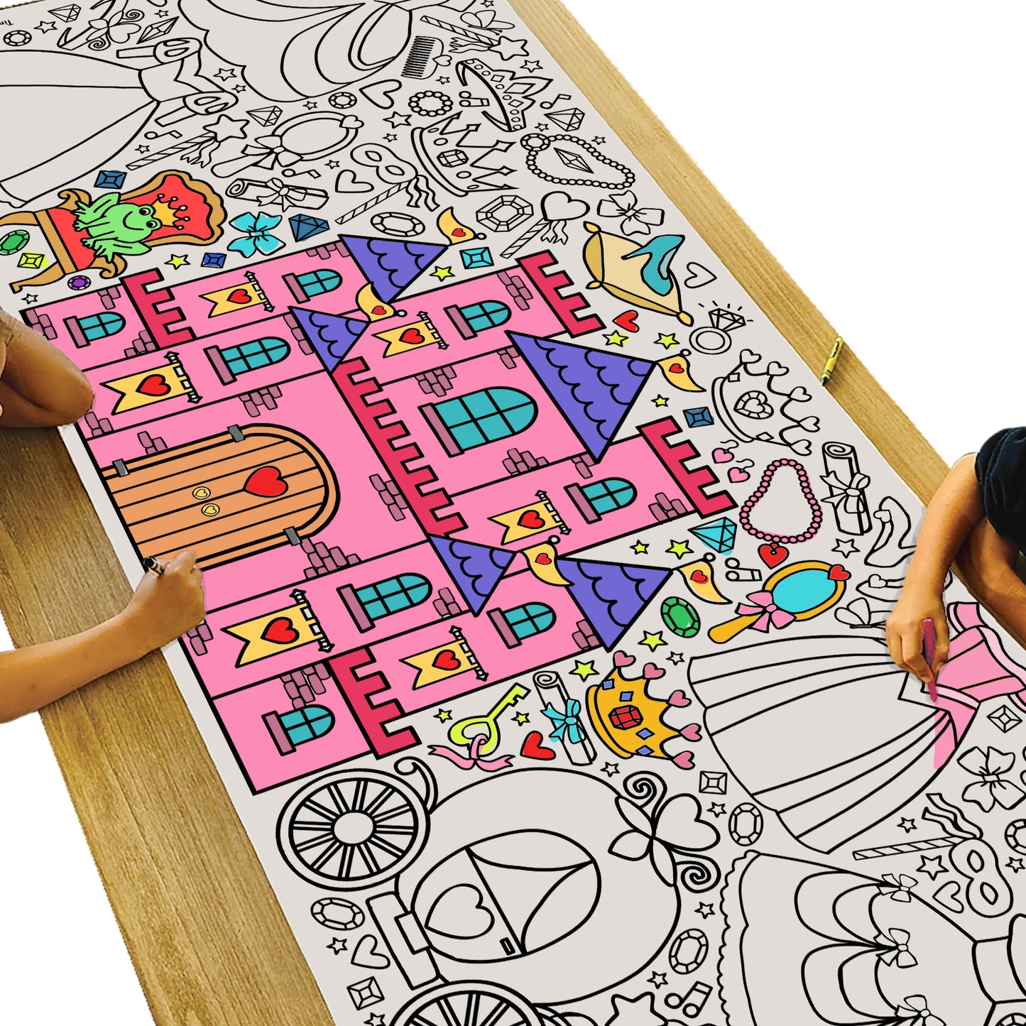 Giant Princess Coloring Banner