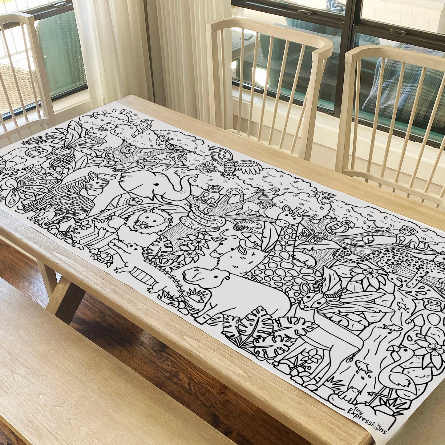Giant Safari Coloring Banner