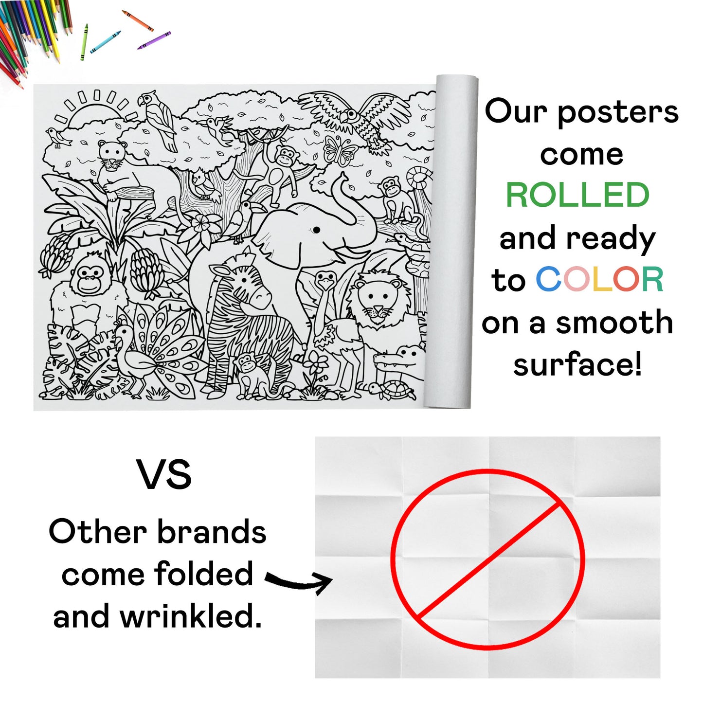 Giant Safari Coloring Banner