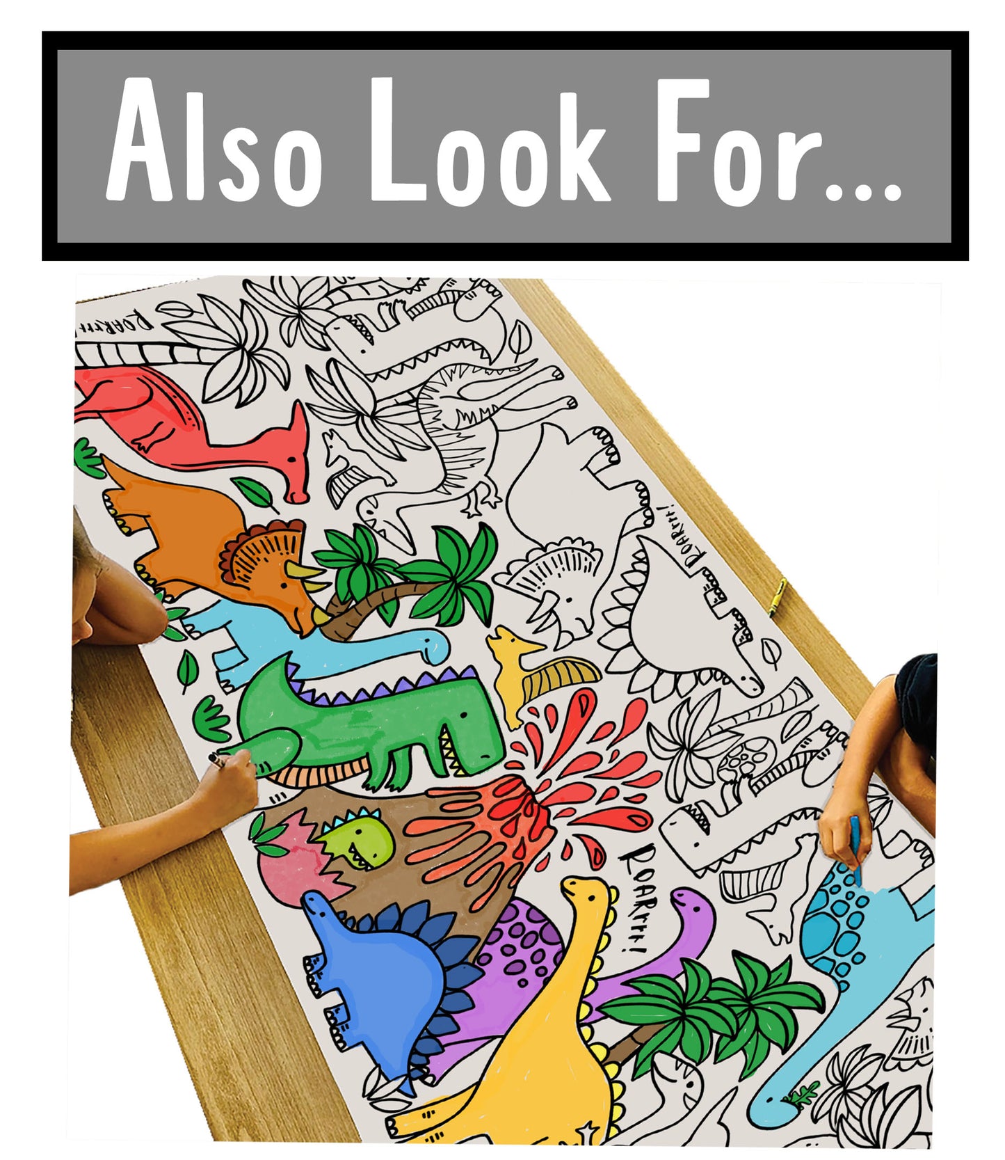 Giant Safari Coloring Banner