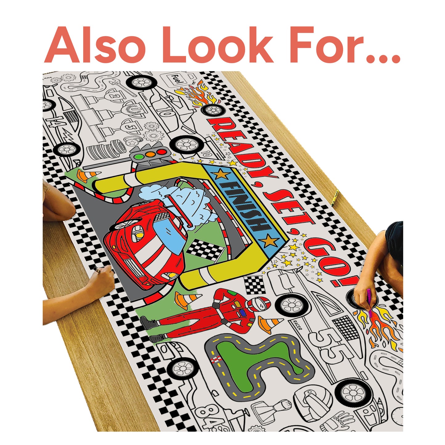 Giant Superhero Coloring Banner