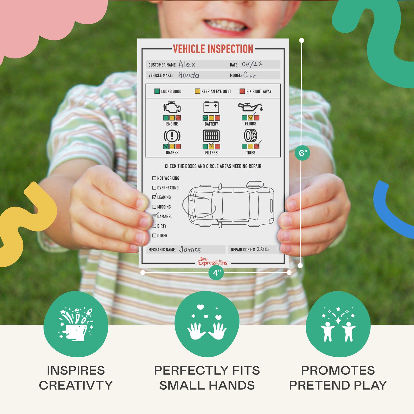 Police Ticket & Vehicle Inspection Playtime Notepads