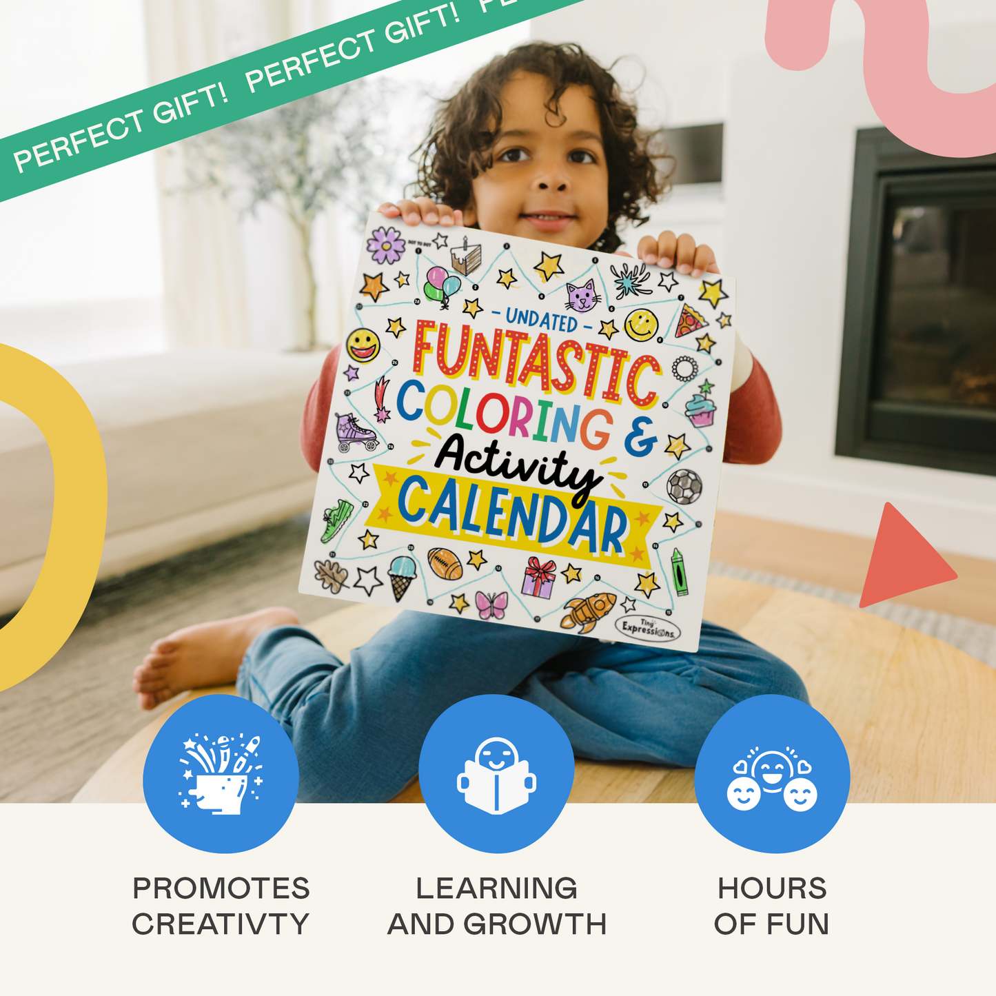 Funtastic Undated Coloring and Activity Calendar