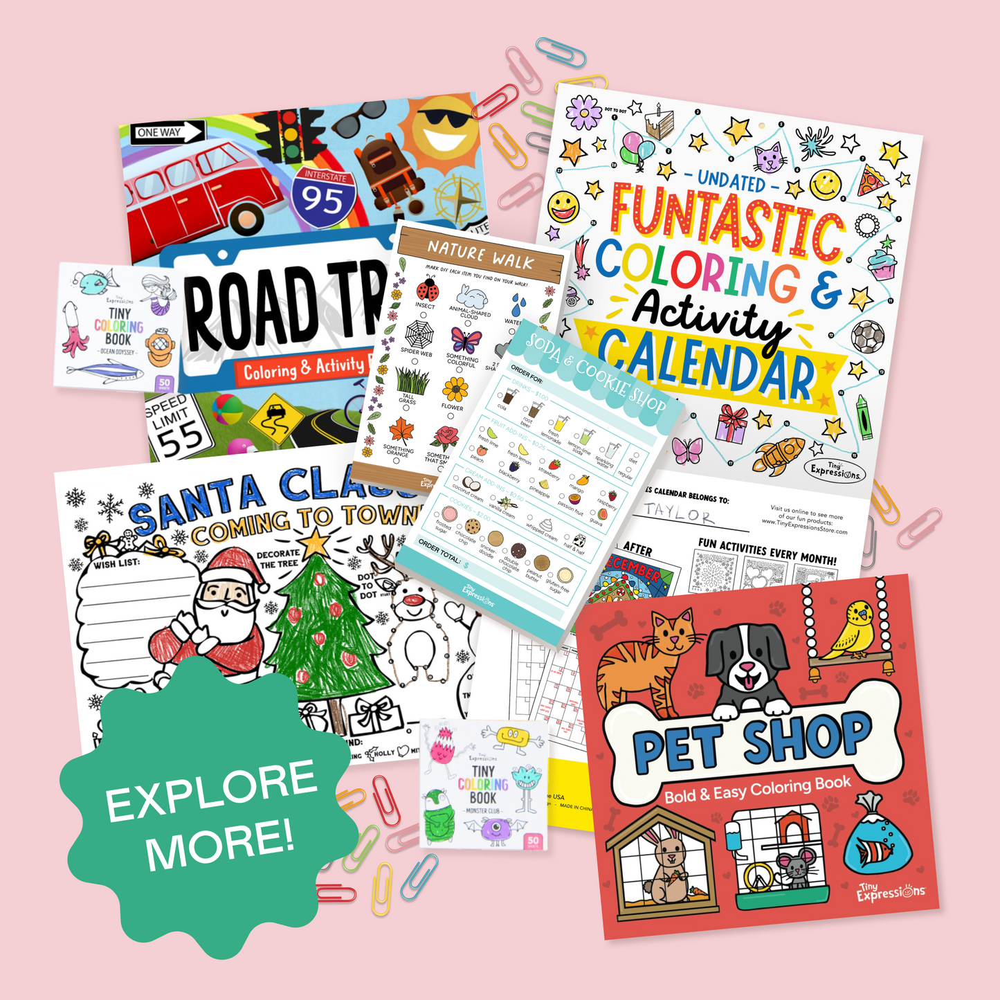 Soda Shop & Nature Walk Playtime Notepads