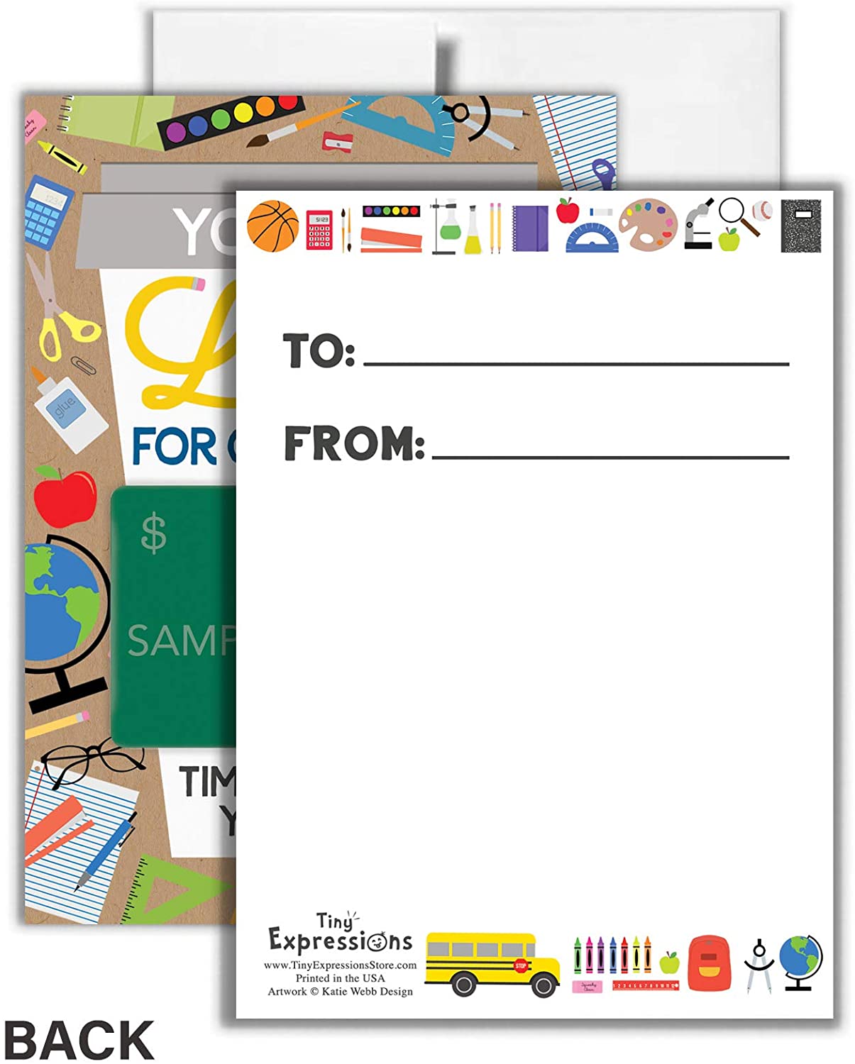 Teacher Appreciation Coffee Gift Card Holders (4 Pack)