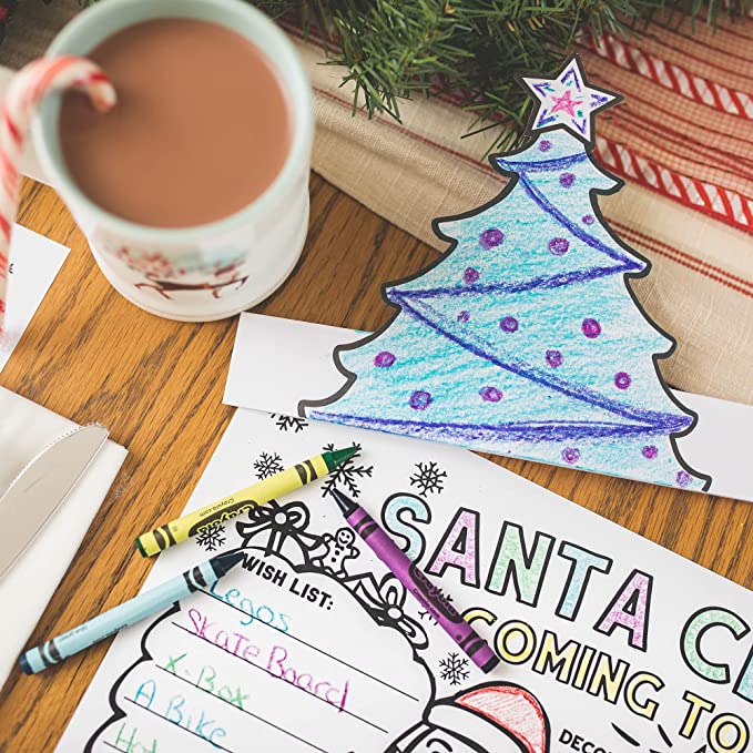 Christmas Coloring Crowns (12 Crowns)