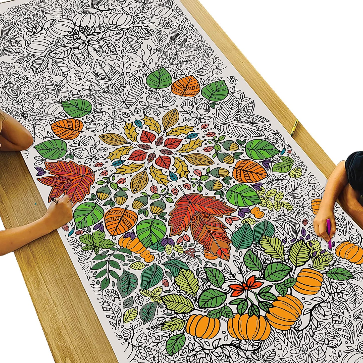 Giant Fall Mandala Coloring Banner