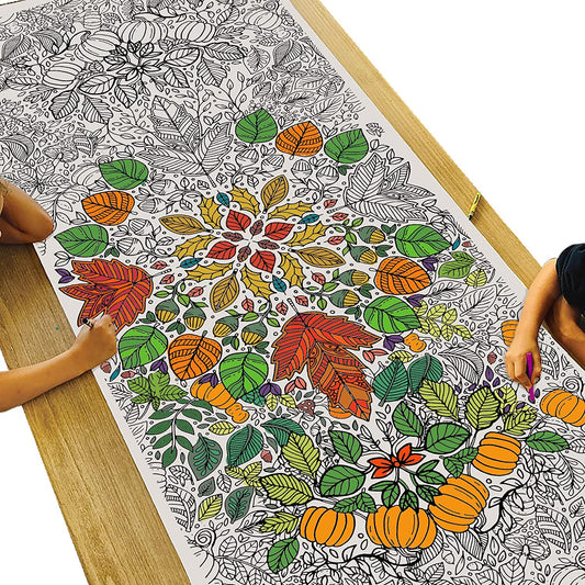 Giant Fall Mandala Coloring Banner