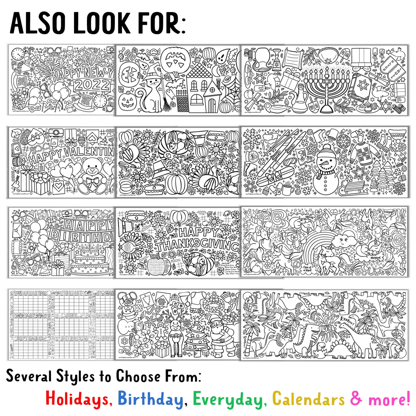 Giant Dinosaur Coloring Banner