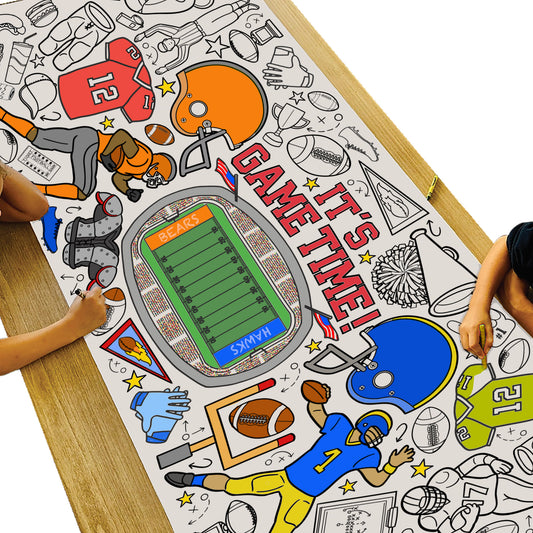 Giant Football Coloring Banner