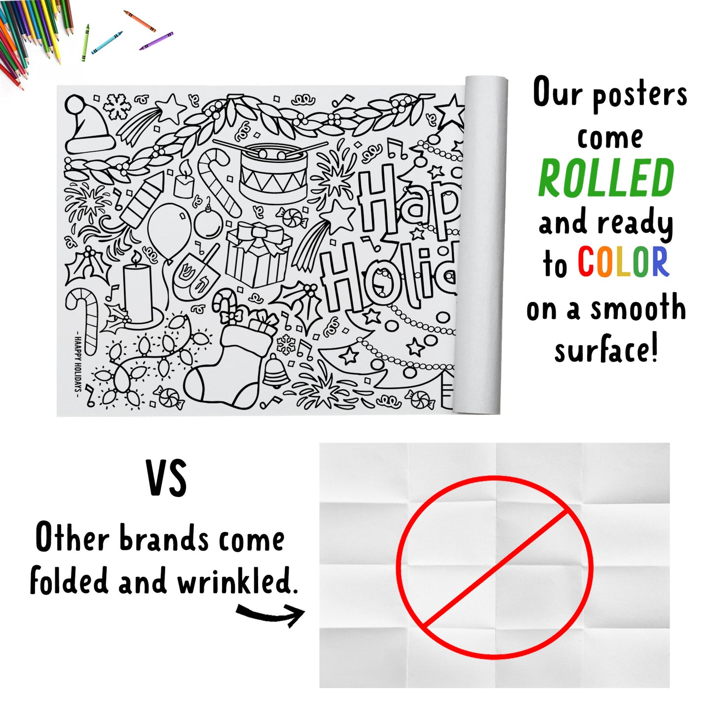 Giant Holiday Coloring Banner