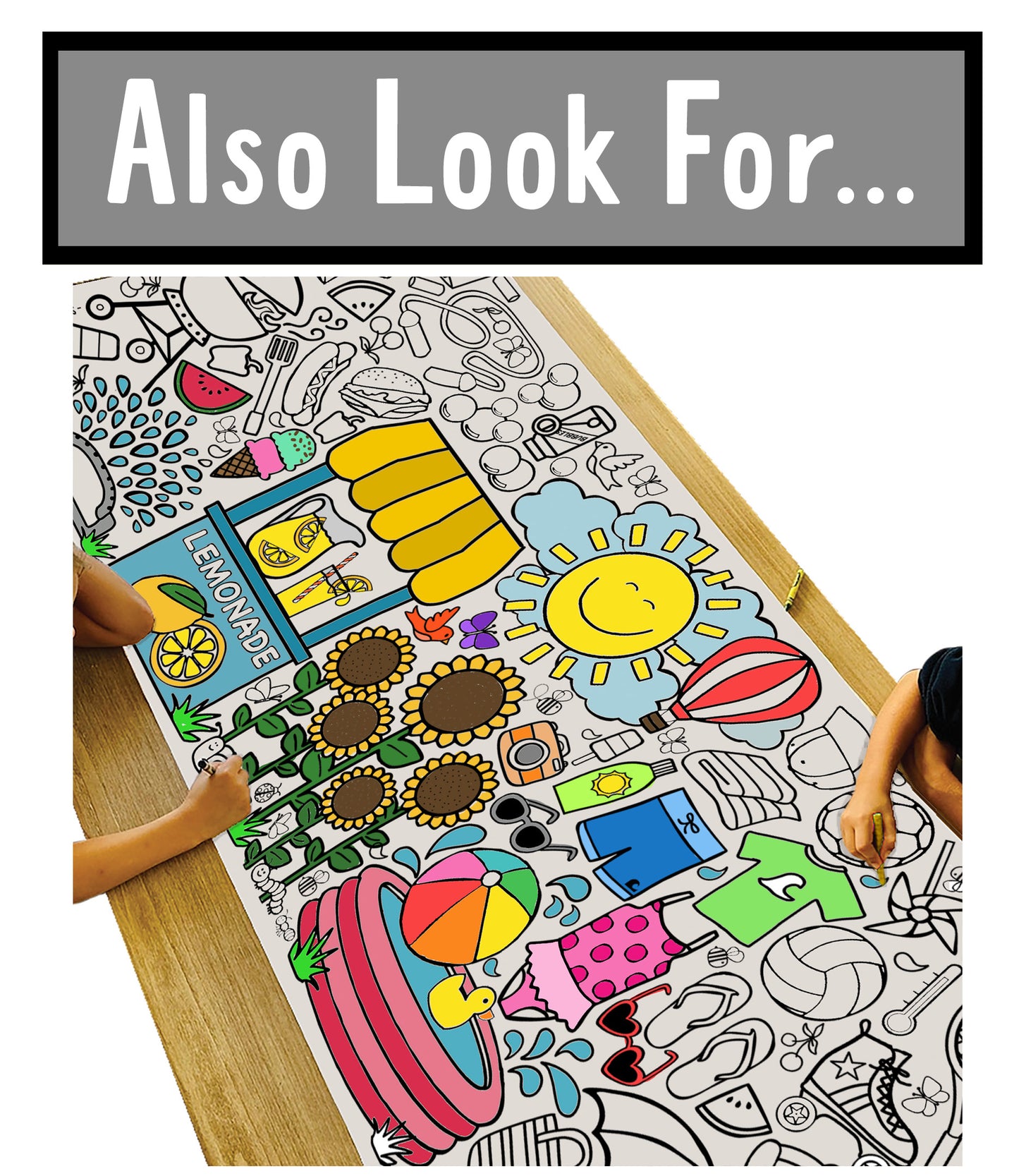 Giant Ice Cream Truck Coloring Banner