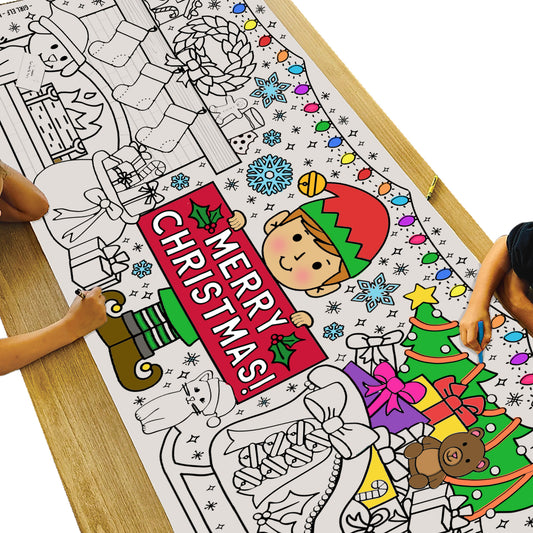 Giant Christmas Elf Coloring Banner