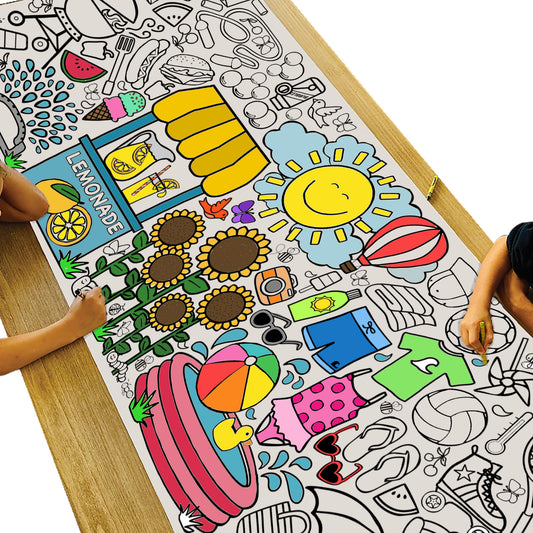 Giant Summer Coloring Banner