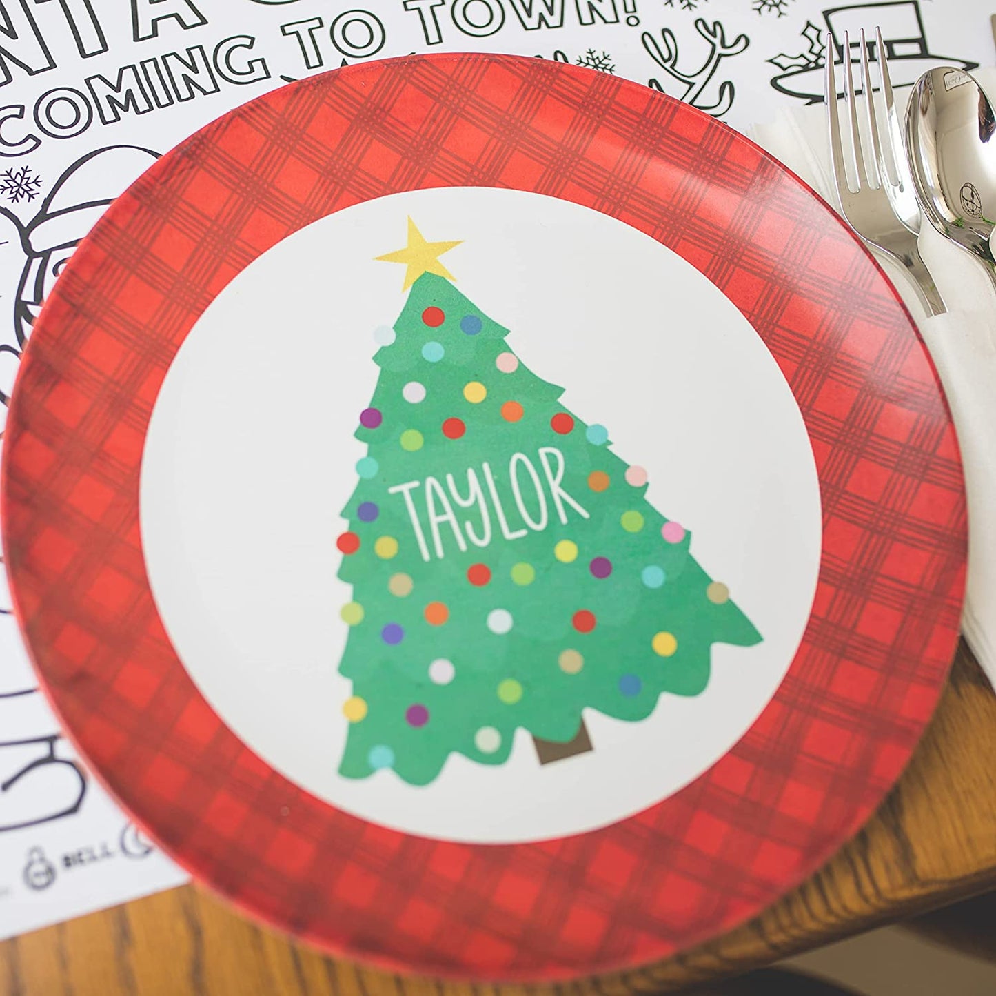 Personalized Christmas Tree Plate