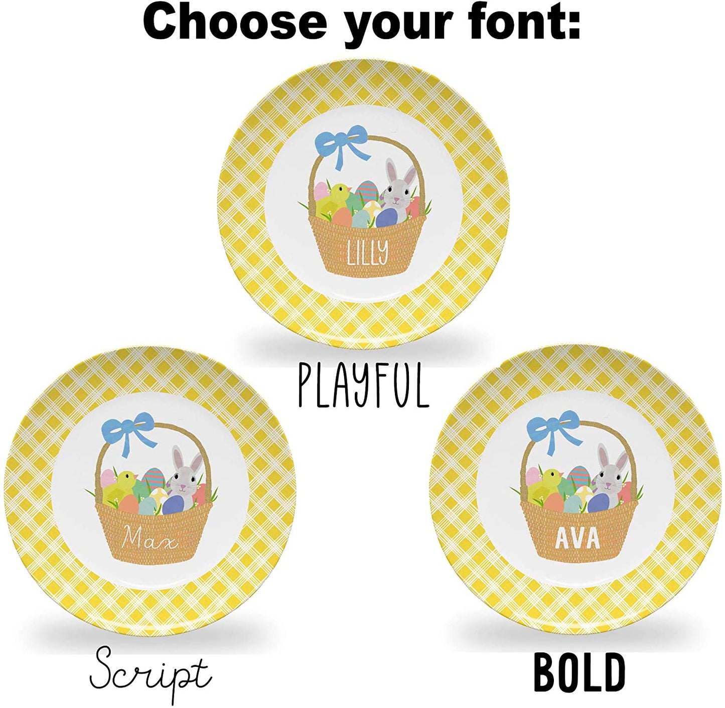 Personalized Easter Plate Fonts