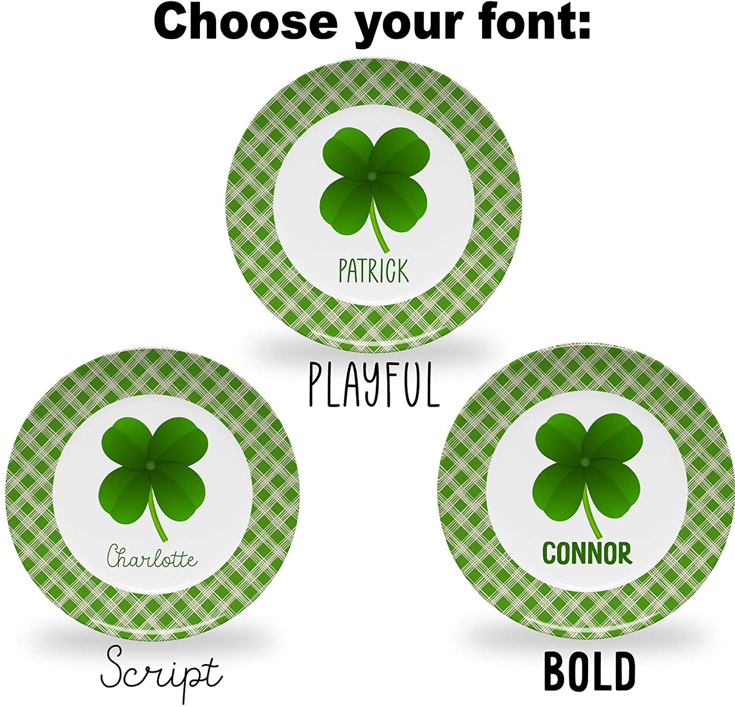 St Patrick's Day Personalized Plate
