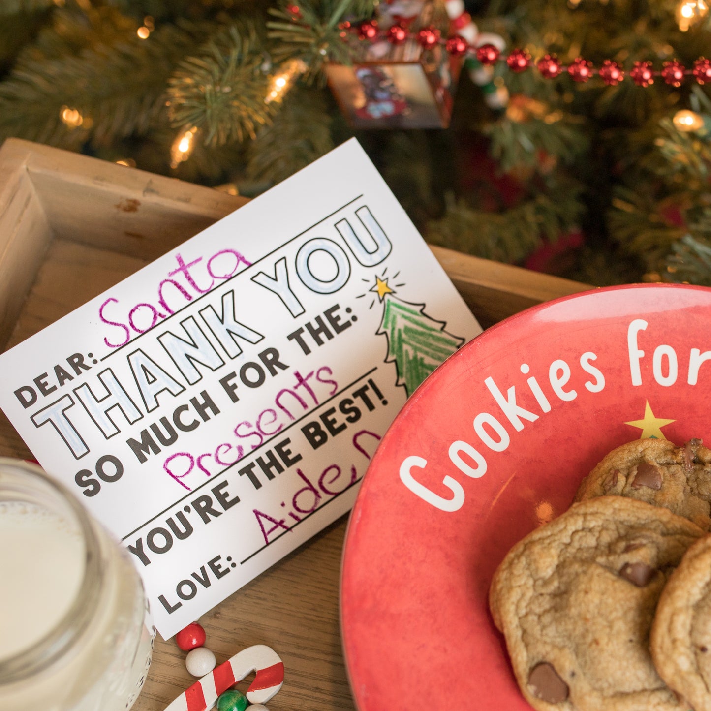 Holiday Coloring Thank You Cards