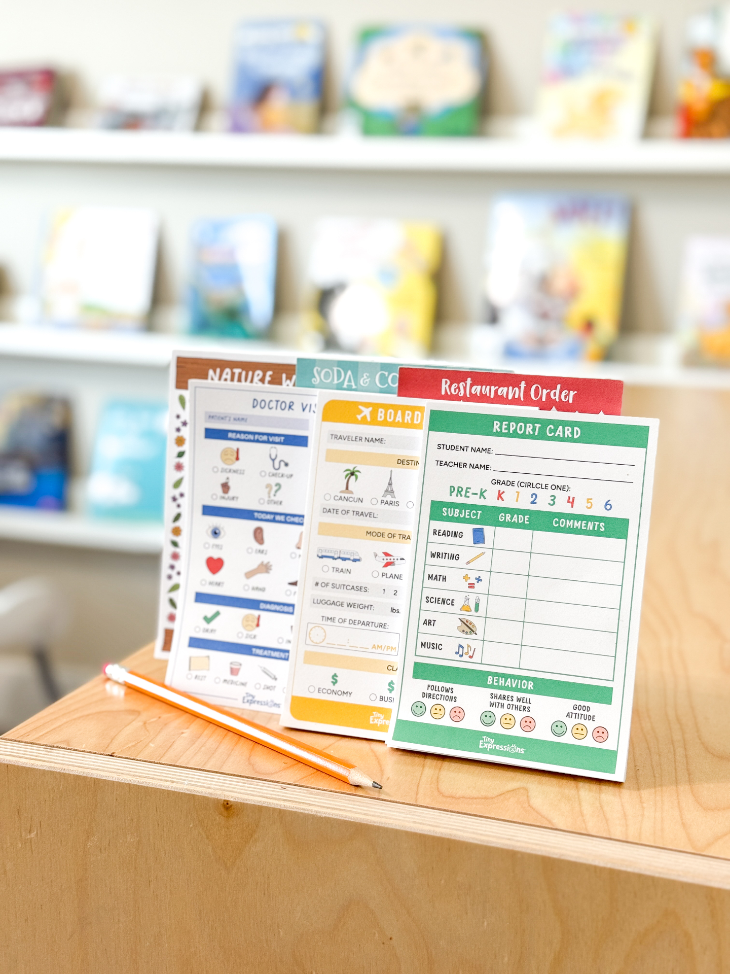Colorful playtime notepads for kids