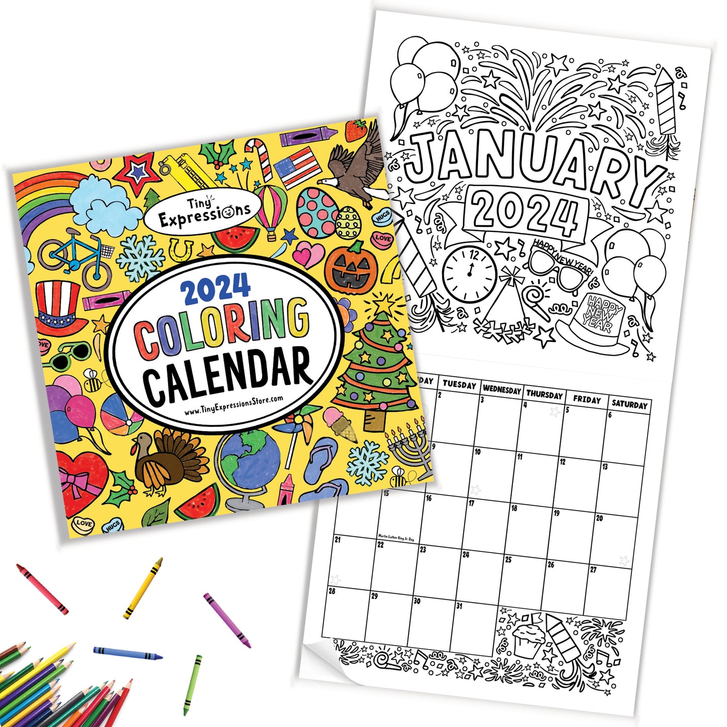 2024 Coloring Calendar for Kids