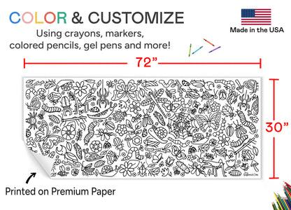 Giant Bugs Coloring Banner