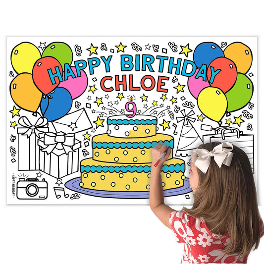 Personalized Birthday Coloring Poster