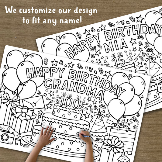 Personalized Birthday Coloring Poster