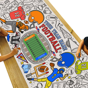 GIANT Personalized Football Coloring Banner