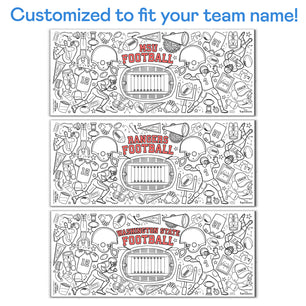 GIANT Personalized Football Coloring Banner
