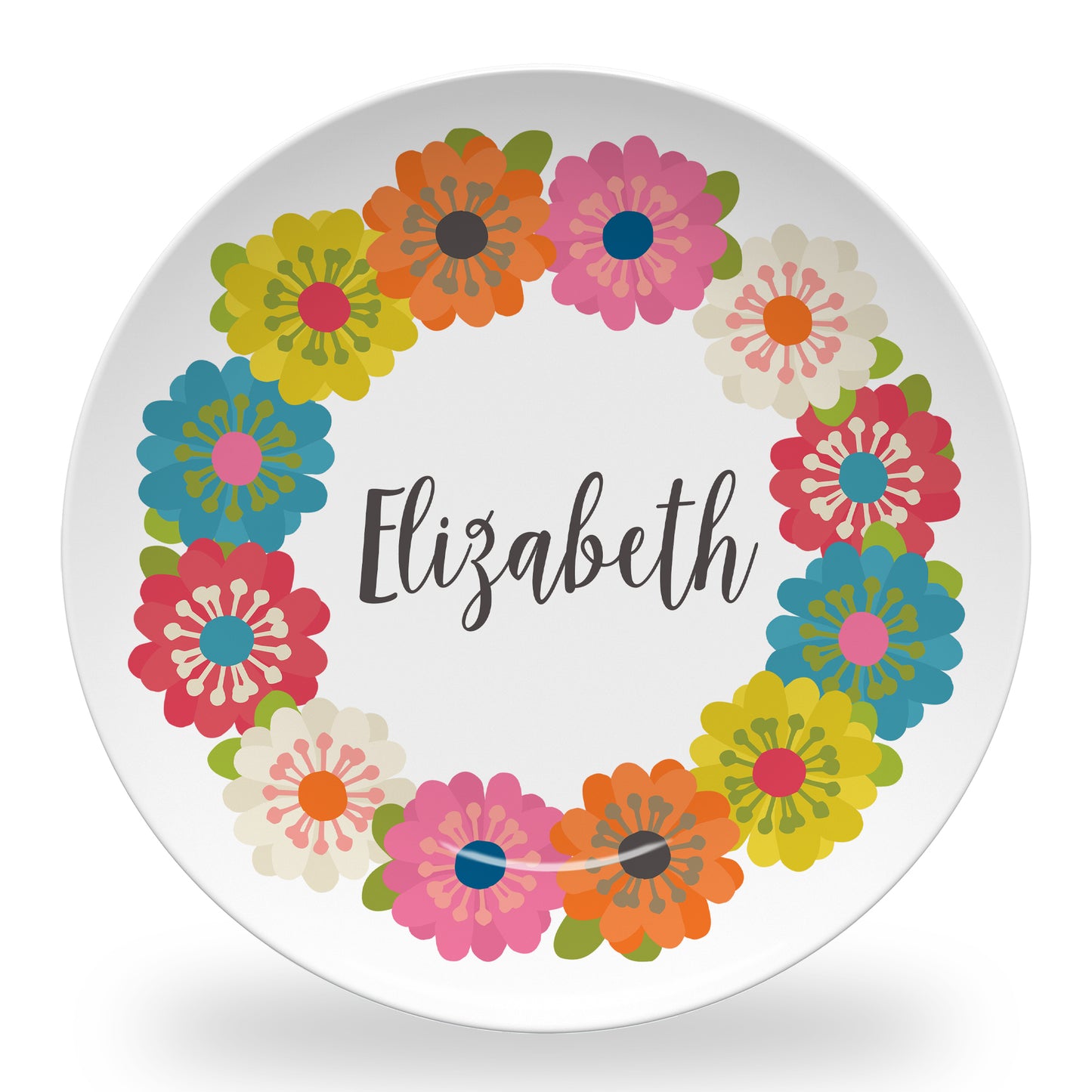 Personalized Flower Plate