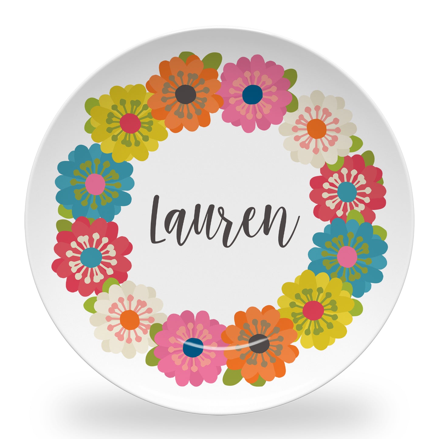 Personalized Flower Plate