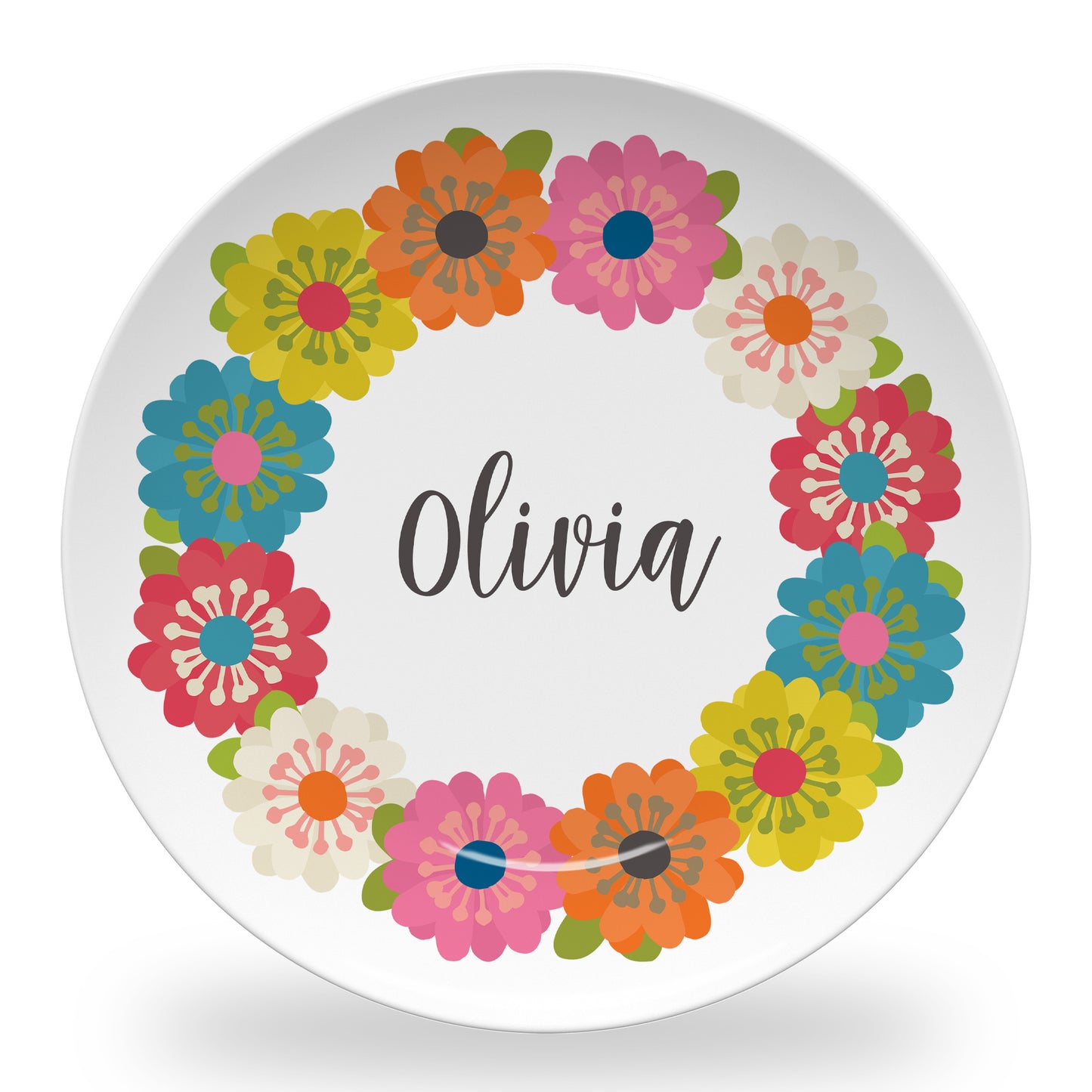 Personalized Flower Plate