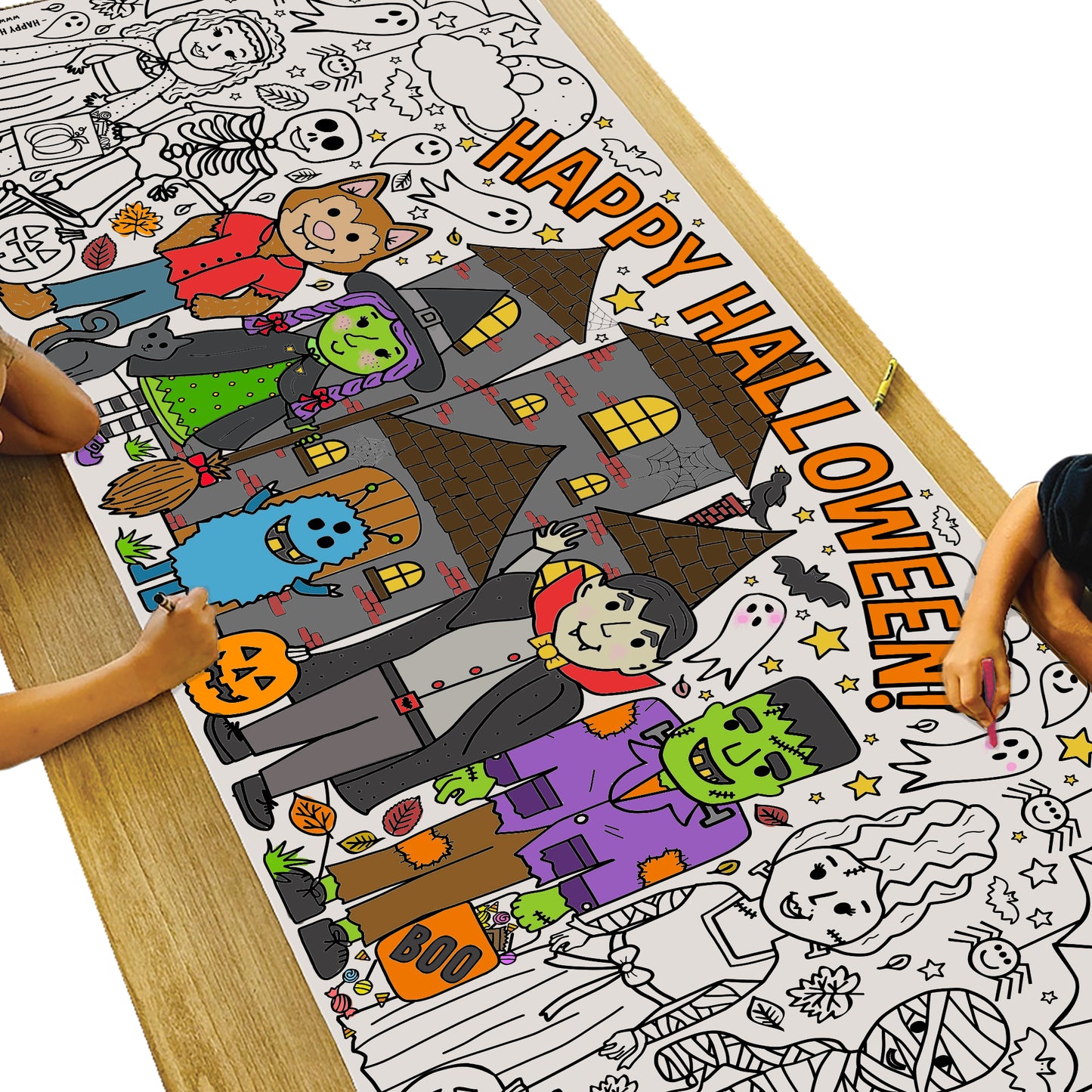 Giant Halloween Monster Coloring Banner