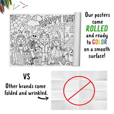 Giant Halloween Monster Coloring Banner