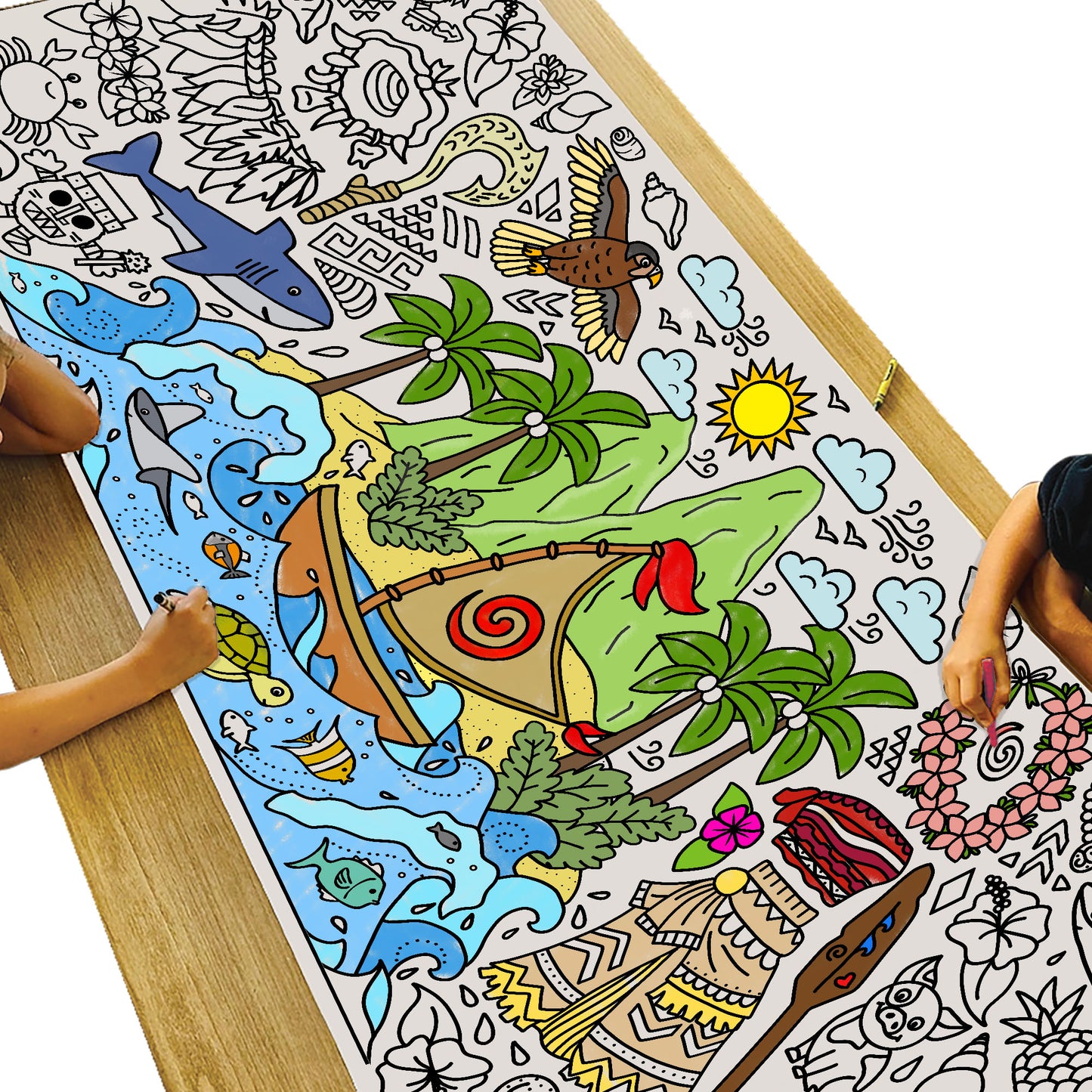 Giant Island Princess Coloring Banner