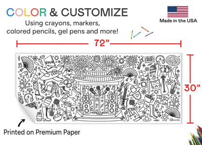Giant K-Pop Coloring Banner