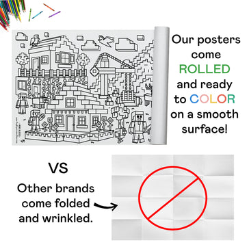 Giant Mine Blocks Coloring Banner