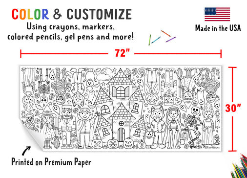 Giant Monster Mash Coloring Banner