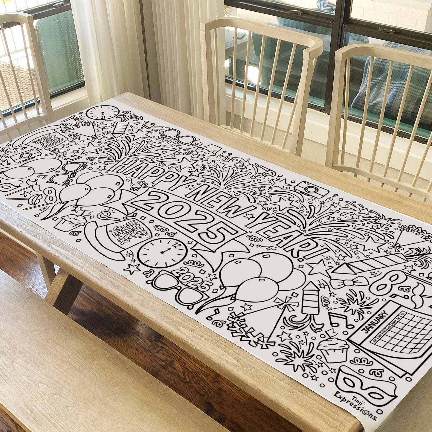 Giant New Years Coloring Banner