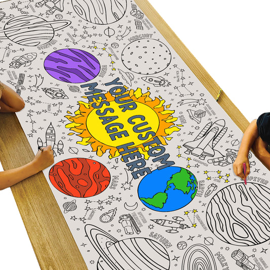 Giant Personalized Outer Space Coloring Banner