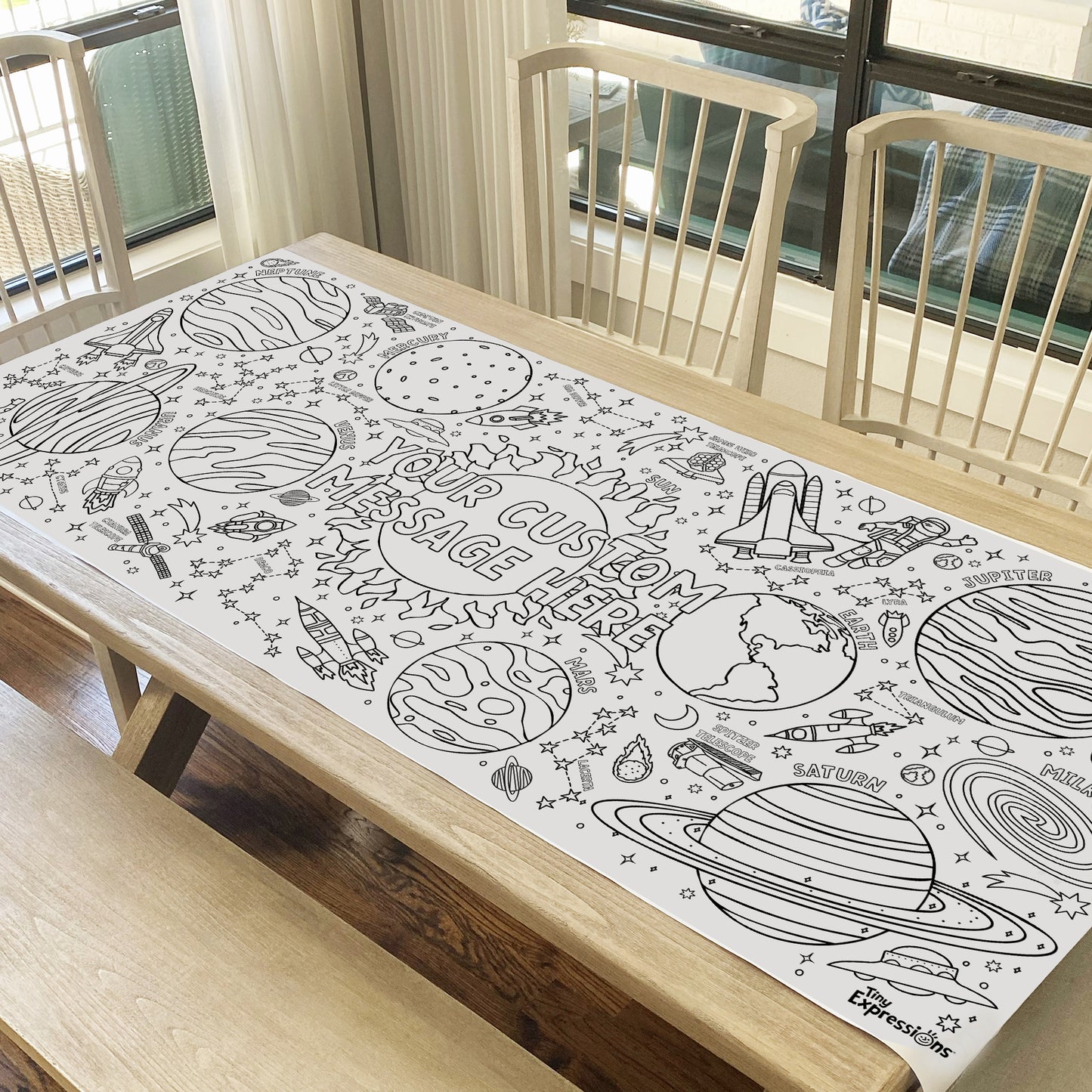 Giant Personalized Outer Space Coloring Banner